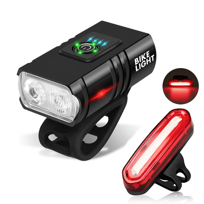 Cycling Gear Charging Station - Set di 2 Luci per Bicicletta