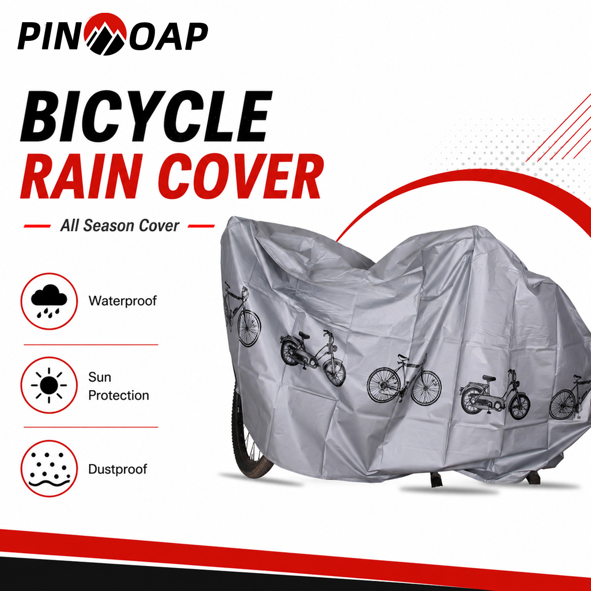 Cycling Gear Bag - PINMOAP Copertura universale antipioggia per bicicletta,
